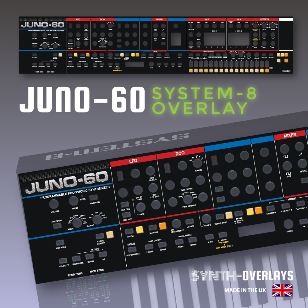 JUNO60 Overlay SYSTEM8 Synth Overlays