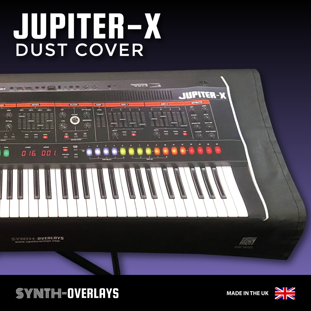 Jupiter X Dust Cover Synth Overlays